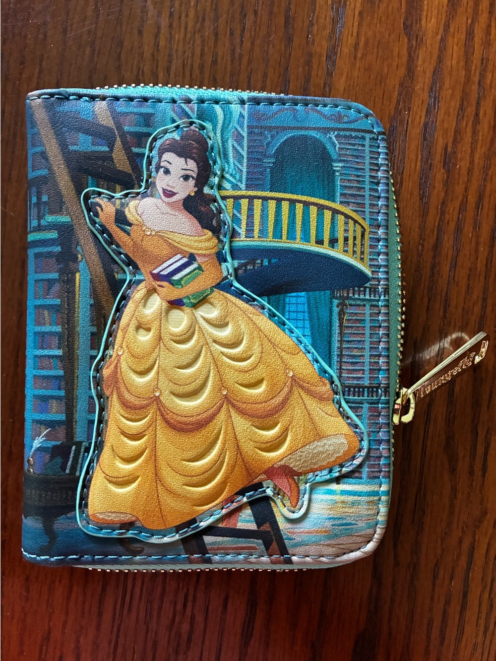 Loungefly Disney Beauty and the Beast Belle Library Small Zip Wallet